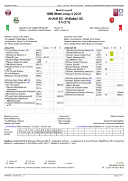 Al-Duhail SC 3:5 (2:3)