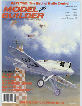 Model Builder September 1988 Full-Size Plans Available-See Page 106 11 Air/Space Expo