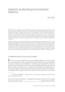 Zabaleta, El Pintor Que No Conoció Porcuna