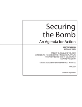Securing the Bomb an Agenda for Action