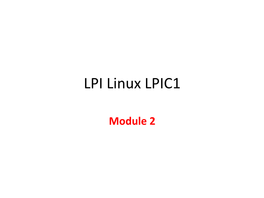 LPI Linux LPIC1