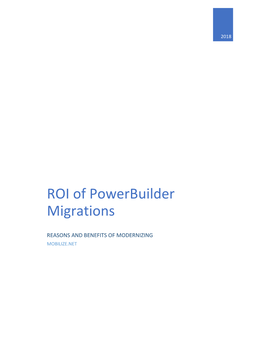 ROI of Powerbuilder Migrations