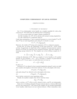 Computing Cohomology of Local Systems