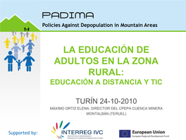 La Educación De Adultos En La Zona Rural: Educación a Distancia Y Tic