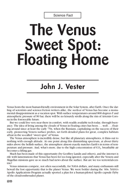 The Venus Sweet Spot: Floating Home