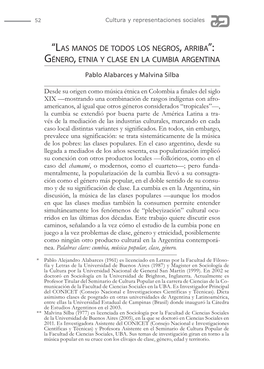 Ίlas Manos De Todos Los Negros , Arriba”: Género