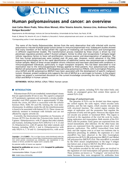 Human Polyomaviruses and Cancer: an Overview