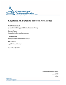 Keystone XL Pipeline Project: Key Issues