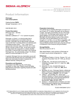Fibrinogen from Human Plasma