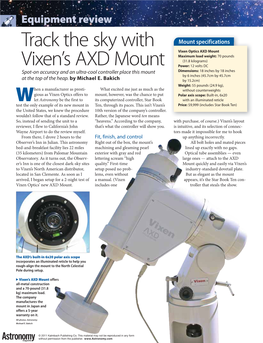 Track the Sky with Vixen's AXD Mount