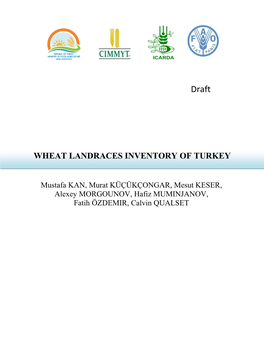 Wheat Landraces Inventory of Turkey