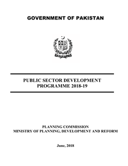 Government of Pakistan Public Sector Development