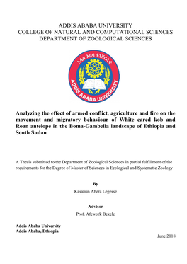 Analyzing the Effect of Armed Conflict, Agriculture and Fire on The