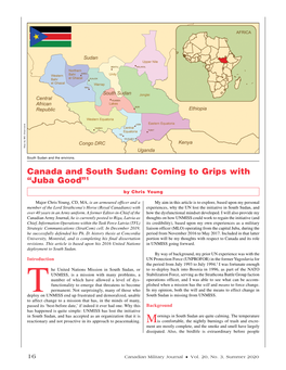 Canada and South Sudan: Coming to Grips with “Juba Good”1