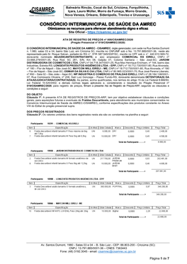 CONSÓRCIO INTERMUNICIPAL DE SAÚDE DA AMREC Otimizamos Os Recursos Para Oferecer Atendimento Digno E Eficaz Site Oficial