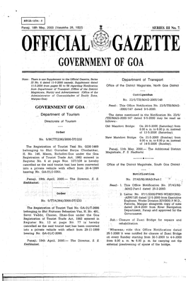 Official~~Gazette Government of Goa