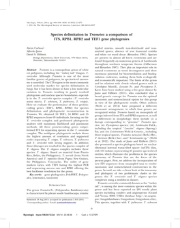 A Comparison of ITS, RPB1, RPB2 and TEF1 Gene Phylogenies