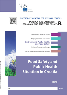 Food Safety and Public Health Situation in Croatia