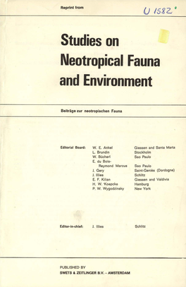 Studies on Neotropical Fauna and Environment 12 (1977), Pp