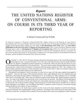 Npr 3.2: the United Nations Register of Conventional