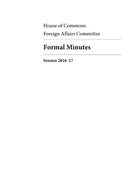 Formal Minutes 2016-17