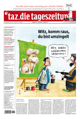 Charlie Hebdo“ Sonderausgabe Mit 12 Extraseiten Und 44 Karikaturen Im Ganzen Blatt ▶ Seite 1–12 Und Seite 17