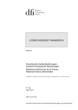 Literaturdienst Frankreich