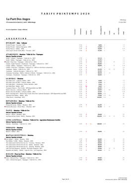 Tarifs Lapartdesanges Printemps 2020 (2).Xlsx