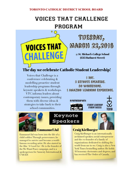 2016 Voices That Challenge Conference