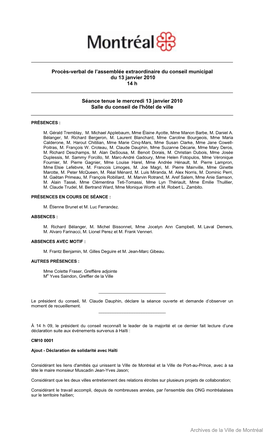 Procès-Verbal De L'assemblée Extraordinaire Du Conseil Municipal Tenue Le 6 Octobre 2010