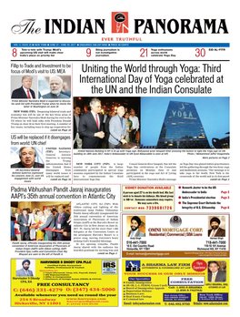 Third International Day of Yoga Celebrated at the UN and the Indian Consulate