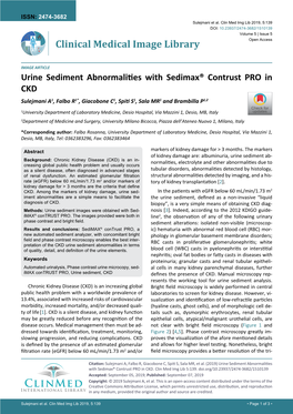 Urine Sediment Abnormalities with Sedimax® Contrust PRO In