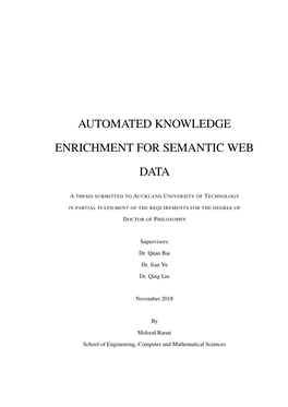 Automated Knowledge Enrichment for Semantic Web Data