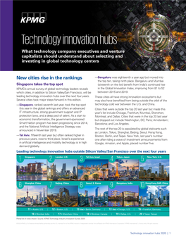 Technology Innovation Hubs