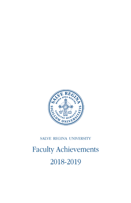 2018-2019 Faculty Achievements Booklet