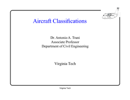 Aircraft Classifications