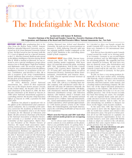 The Indefatigable Mr. Redstone