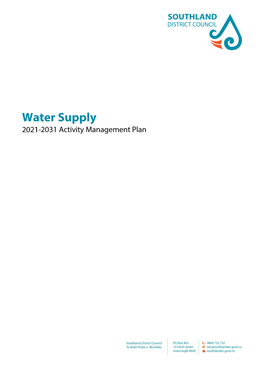 Water Supply Activity