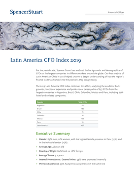 Latin America CFO Index 2019
