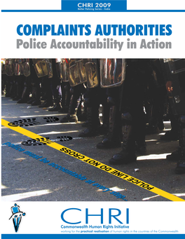 Complaints Authorities: Police Accountability in Action