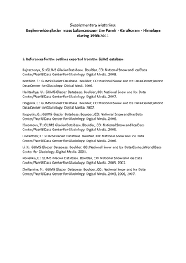 Region-Wide Glacier Mass Balances Over the Pamir - Karakoram - Himalaya During 1999-2011