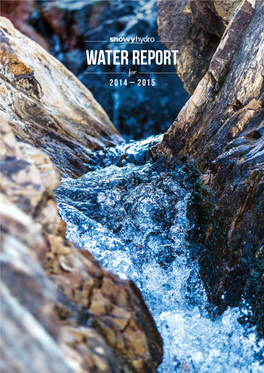 Snowy Hydro Water Report for 2014–15
