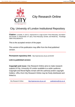 City Research Online