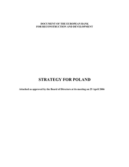 Strategy for Poland