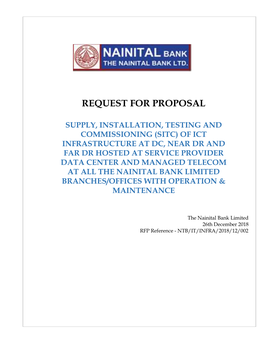 Request for Proposal