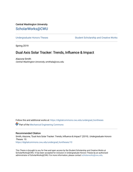 Dual Axis Solar Tracker: Trends, Influence & Impact