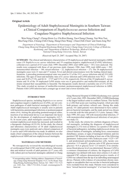 A Clinical Comparison of Staphylococcus Aureus Infection