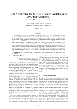 SOA-Test Accelerator) Instituto Superior T´Ecnico– Universidade De Lisboa