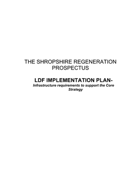 IMPLEMENTATION PLAN- Infrastructure Requirements to Support the Core Strategy