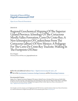 Regional Geochemical Mapping of The